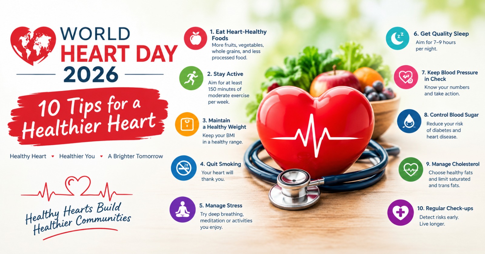 World Heart Day 2026: 10 Tips for a Healthier Heart
